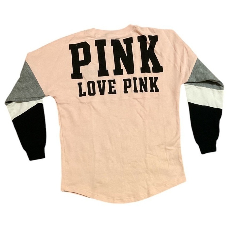 Victoria's Secret Pink Oversized Sweatshirt Women's XS Pink Black